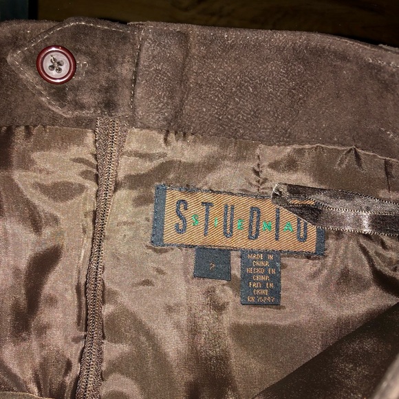 SIENA STUDIO Brown Suede Miniskirt, Size 2 - Picture 7 of 7